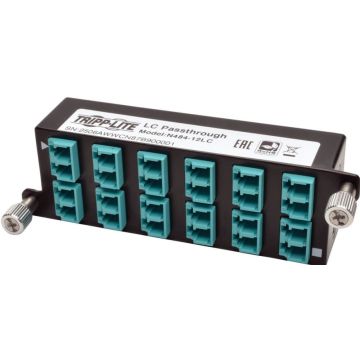 Tripp Lite 10GbE High Density Pass-Through Cassette 12 LC Duplex Connection - Glasvezeloptische cassette