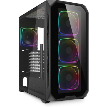 Sharkoon Behuizing AK5G RGB ATX 1xGlas zwart