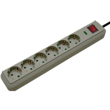 Brenn Eco-Line Steckdosenl. 6-fach grau