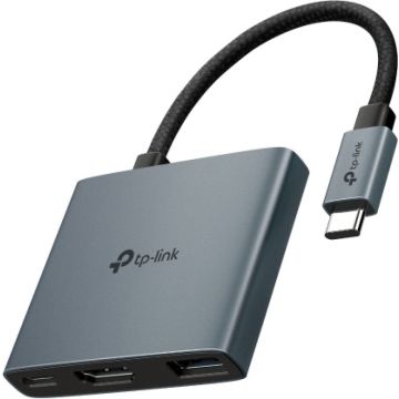 USB Hub TP-Link USB Type-C 3-Port Hub UH3020C 1 × USB-C, HDMI 4K, USB-C PD 100W, USB-A