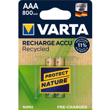 Varta accu RECHARGE Recycled AAA HR03 800mAh 2St.
