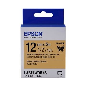Epson LabelWorks LK-4KBK - Zwart op goud