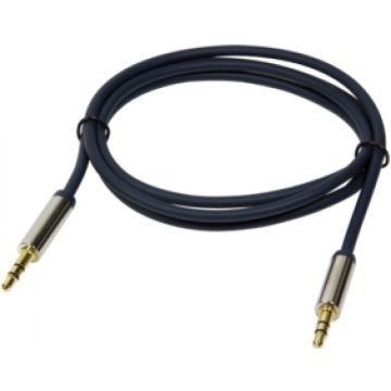 Audio-Kabel, 3,5 mm 3-Pin/M zu 3,5 mm 3-Pin/M, blauw, 3 m