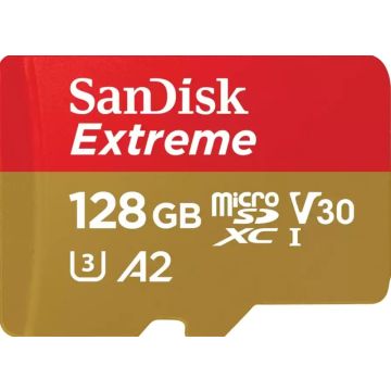 SanDisk Extreme microSDXC V30 128GB - Flashgeheugenkaart