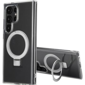 Accezz Ring Stand Backcover met MagSafe Samsung Galaxy S24 Ultra - Transparant