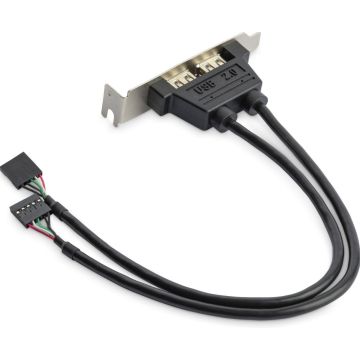 StarTech.com 2-poorts USB A vrouwelijke low-profile Slot Plate Adapter - USB-paneel
