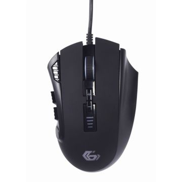 GEMBIRD Gaming-muis 12-toetsen LED-Beleuchtung zwart