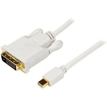 StarTech.com 1,8 m lange Mini DisplayPort-naar-DVI-adapterconverterkabel – Mini DP-naar-DVI 1920x1200 - wit