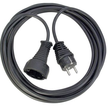 VerlÃ¤ngerungskabel stekkerdoos 2m H05VV-F3G1,5 zwart
