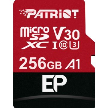 Flash card Micro-SD 256GB Patriot EP Series SDXC V30, 100MBs/80MBs