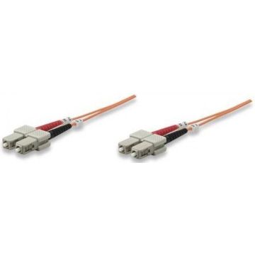 Intellinet LWL aansluitkabel SC/SC 1m Multimode OM1 oranje
