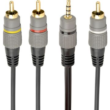 gembird 3.5 mm 4-pin connector auf RCA x 3 (Phono) stekker