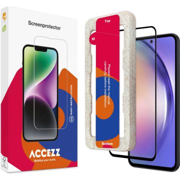 Accezz Gehard Glas Full Cover Screenprotector met applicator Samsung Galaxy A54 / S23 FE - Transparant
