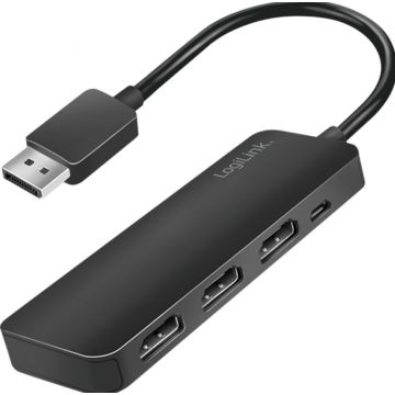 LogiLink Splitter 4K DisplayPort 1x DP zu 3x HDMI HDCP, MST