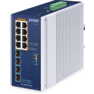 Planet Industrial 8-Port PoE+ Switch IGS-1000-8UP4X