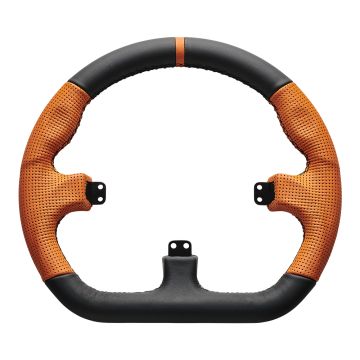 Asetek Closed D Orange Leather Rim - Racesim Accessoires
