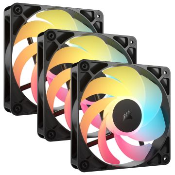 RS120-R ARGB PWM Reverse Fan Triple Pack Black - Ventilator