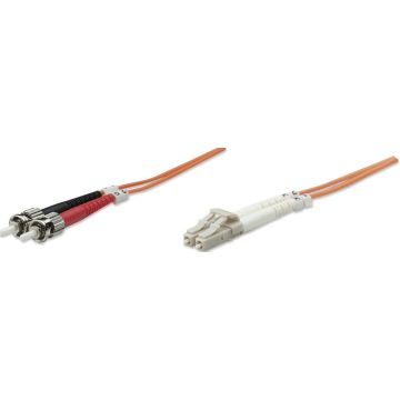 Intellinet LWL aansluitkabel LC/ST 2m Multimode OM2 oranje