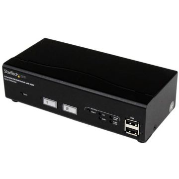 StarTech.com 2-poorts USB DVI KVM-schakelaar met DDM-snelschakeltechnologie en kabels - KVM  USB switch
