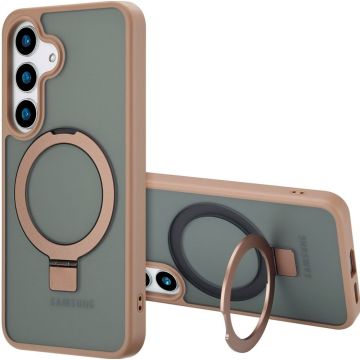 Accezz Ring Stand Backcover met MagSafe Samsung Galaxy S25 - Brown