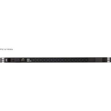 16-Outlet 0U PDU with Current & VoltageLCD display Overcurrent and Surge protection (16A) (16x C13)