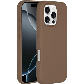 Accezz Liquid Silicone Backcover met MagSafe iPhone 16 Pro Max - Light Brown
