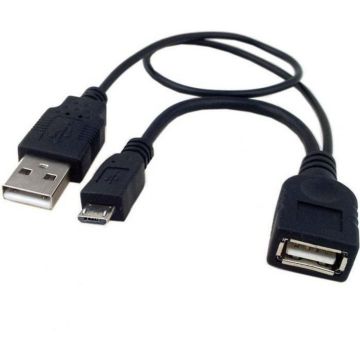 Techly USB 2.0 Cable OTG A F Micro USB M with USB 30cm