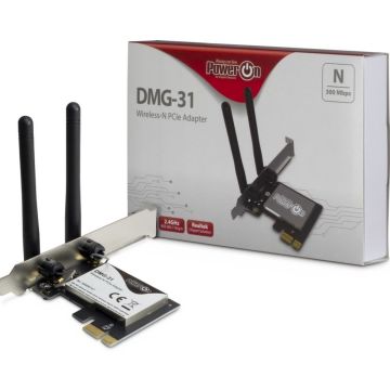 Inter-Tech Wireless-N PCle Adapter DMG-31 300Mbps retail