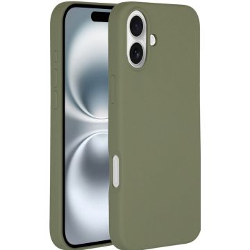 Accezz Liquid Silicone Backcover met MagSafe iPhone 16 - Cooper Green