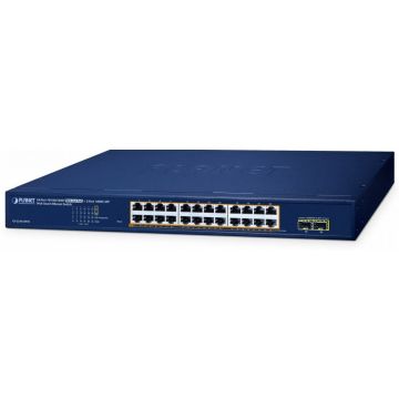 Planet 24-Port Poe+ Web Smart Switch GS-2210-24P2S
