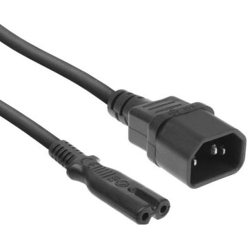 POWERCORD C14 - C7 BK 0.2M. 1 stk