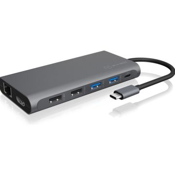 Dockingstation Notebook IcyBox USB-C -> 3x Videoaschnittstel