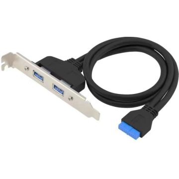 CONCEPTRONIC PCI Express Card 19 Pin Dual USB-A Ports zwart
