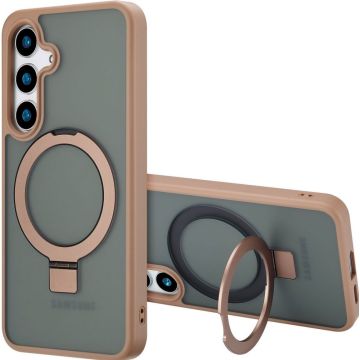 Accezz Ring Stand Backcover met MagSafe Samsung Galaxy S24 Plus - Brown