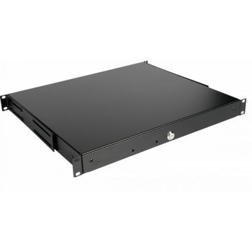 Equip schuiflade 19" voor Serverschränke 1U, afsluitbaar zwart