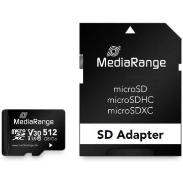 MediaRange SD MicroSD Card 512GB UHS-1 Cl.10 inkl. Adapter