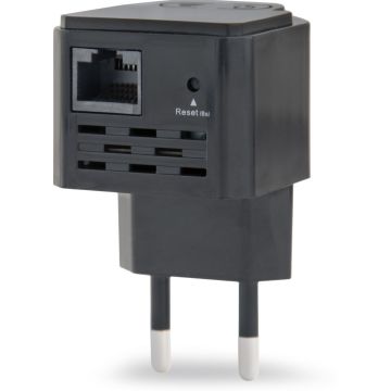 gembird WLAN-Repeater, 300 Mbit/s, zwart.