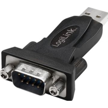 Adap Logilink USB 2.0 to DB9 Serial Adapter Win 11, Black