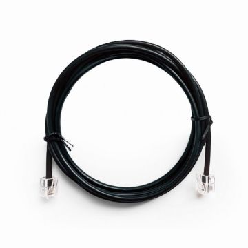 gembird Telefonkabel, rond, 6P4C, 2 m, zwart