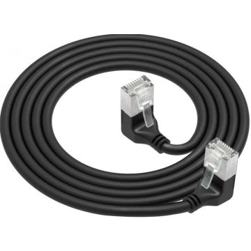 CAT6A UFTP SL D/D-ANG BK 0.50M. 1 stk