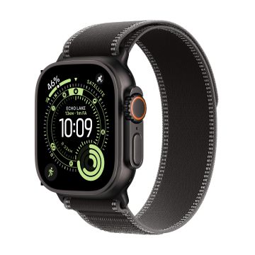 Apple Watch Ultra 3 GPS + Cellular Trail-bandje S/M, Zwart - Smartwatch
