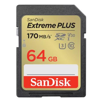 Sandisk Extreme Plus SDXC 64GB - Flashgeheugenkaart