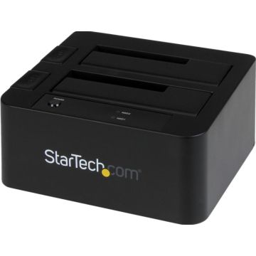 StarTech.com USB 3.0 / eSATA dubbel harde-schijf docking station met UASP voor 2,5/3,5 inch SATA SSD / HDD – SATA 6 Gbps - Controller voor opslag