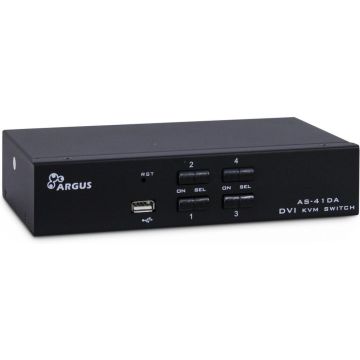 Inter-Tech KVM Switch KVM-AS-41DA Metall