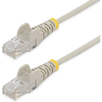 StarTech.com 2m Slim LSZH CAT6 Ethernet Cable, 10 Gigabit Snagless RJ45 100W PoE Patch Cord, CAT 6 10GbE UTP Network Cable wStrain Relief, Grey, Fluke TestedETL, Low Smoke Zero Halogen - Category 6