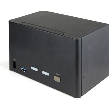StarTech.com 2 Port Quad Monitor DisplayPort KVM Switch - 4K 60Hz UHD HDR