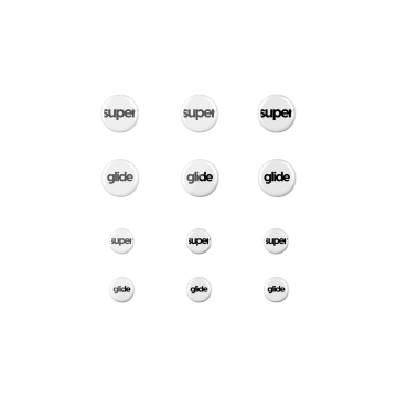 Superglide Glass Skates Dots, Universal, 6mm + 9mm, 12 pcs - Muisvoeten