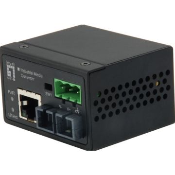 LevelOne IEC-4301 Industrial Fast Ethernet Mini Media Converter - 10/100Mbps RJ-45 Copper to 100Mbp
