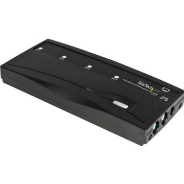StarTech.com 4-Poort PS2 KVM-switch Set met Kabels Zwart - KVM-schakelaar