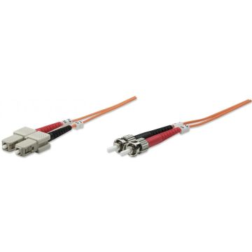 Intellinet LWL aansluitkabel ST/SC 3m Multimode OM2 oranje